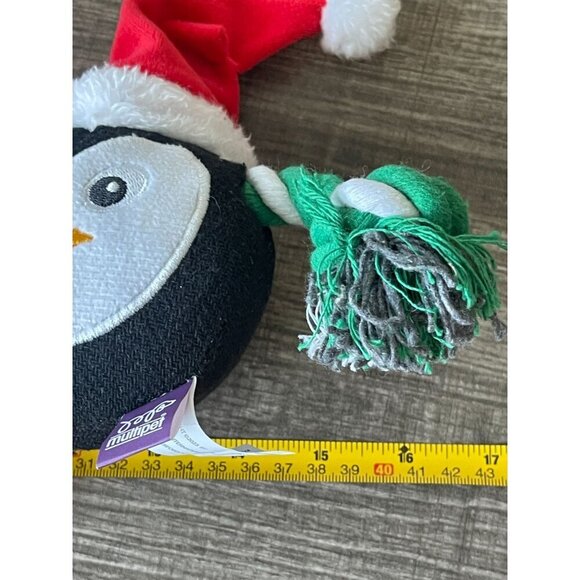 Multipet Holiday Penguin Dog Toy  Rope Combo 17" Christmas stocking stuffer - Picture 3 of 6